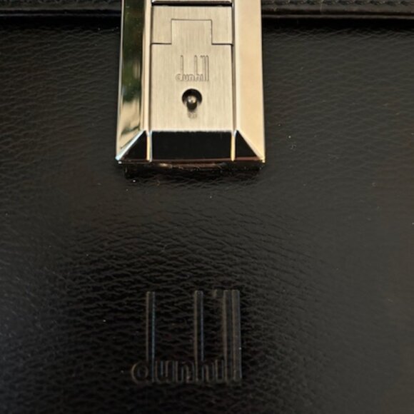 DUNHILL LEATHER WRISTLET/CLUTCH-BLACK🌟-VINTAGE